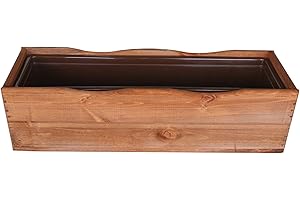 POSTEN BÖRSE Kiefernholz Blumenkasten mit Kunstoffeinsatz 44 cm Klein
