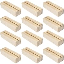 20 Pezzi Segnaposto In Legno Di Faggio - Supporti Per Carte Menu, Biglietti, Foto, Con Nastro Biadesivo, Per Matrimoni Ed Eventi