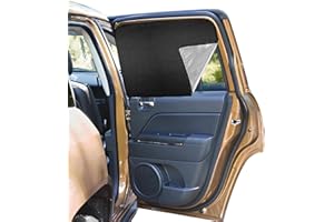 MEIEGOU Car Sun Shade - Car Window Shades For Baby, Car Window Shade, Effective Sunshade, Blocks Damage Caused by Direct Sunlight and High Temperature, Sun Shades For Car Windows(2 Pack) Fits Most Cars.