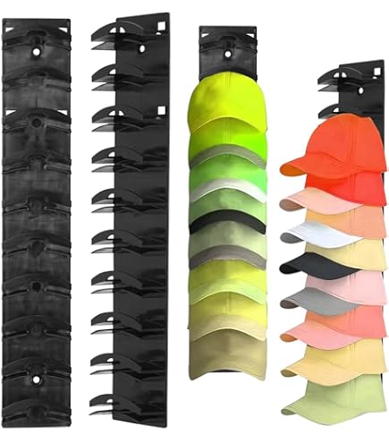 Supporto Per Cappelli Gocvo - 2 Pezzi, Fino A 20 Cappelli, Autoadesivo O A Vite - Foto 2