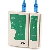Furalis Network Kablo Tester RJ11 RJ45 İnternet Kablosu Kontrol Cihazı - CAT5/6/7/8 Ethernet Kablo Uyumlu - Ayrılabilir Remot