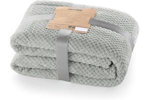 ‎DECOKING DecoKing 66256 Pikowany koc z mikrofibry 150x200 cm stalowy lekki przyjemny przytulny styl skandynawski szary antracyt Henry