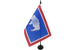 AZ FLAG Drapeau de Table Wyoming en Polyester 100D, 21cm x 14cm