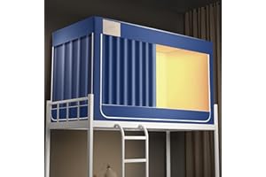 KIDDOKIN Bed Tent Twin,Privacy Tent for Bunk Bed,Bed Canopy with Bed Frame,House Bed Tent,Breathable Windproof Dustproof Bed Curtain Loft Bed (Color : Light blue, Size : 75" Lx35 W x43 H)