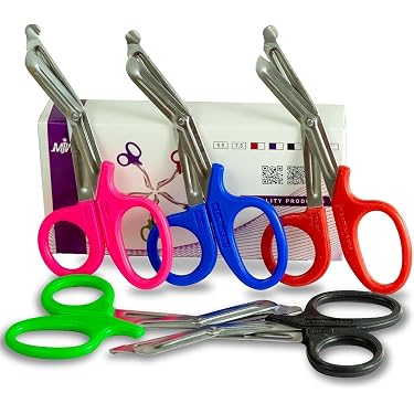 6 Paires De Ciseaux De Secourisme EMS Orange 5.5" - Pour Paramédics, Urgences, Neufs Sous Blister