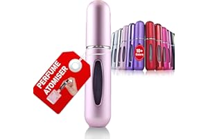 La Lune Perfume Atomiser Refillable Perfume Travel Bottle Atomiser Spray Bottle 5 ml and 15 Colors best for Travel, Party or Work (Light Pink (Matt))
