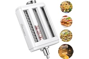 HOMGEN Kitchen Aid Nudelaufsatz Set 3-IN-1 Kitchenaid Nudelmaschine Pasta Spaghetti Aufsatz