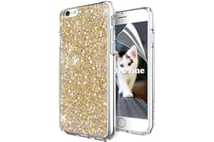 OKZone Compatible iPhone 6S Case,iPhone 6 Case, Bling Glitter Sparkle Design Soft TPU Silicone Skin Cover Anti-scratch Protective Shining Fashion Style Case for iPhone 6/iPhone 6S 4.7 Inch (Gold)