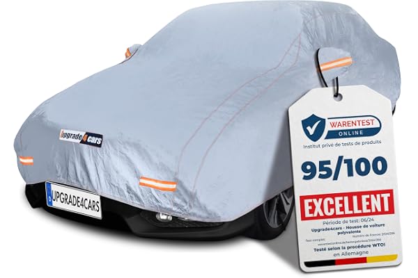 Upgrade4cars Bâche de Protection Voiture Extérieur | Housse Auto Universelle pour Été et Hiver | Bache Exterieur SUV - M (432 * 185 * 145 cm)