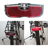 GreceYou Bike Tail Light, Bicycle Rear Reflector Tail Light for Luggage Rack Aluminum Alloy Reflective Taillight, 80mm Screw 
