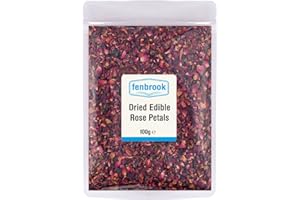 Dried Rose Petals (Edible) 100g by Fenbrook