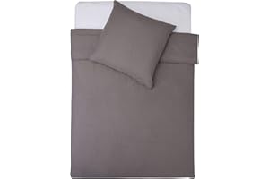 Lumaland Pościel premium z wysokiej jakości zamkiem błyskawicznym YKK, poszwa na kołdrę 155 x 220 cm i poszewka na poduszkę 80 x 80 cm, zestaw pościeli całorocznej