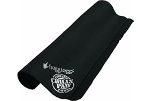 FROGG TOGGS Toalla de refrigeración Chilly Pad, 82.5 x 32.5 cm, Color Negro