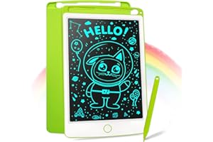 Richgv LCD Writing Tablet,10 Inch Bright Color Drawing Board Graphic Tablets with Memory Lock, Handwriting Paperless Notepad Suitable for Home Job School Office Blackboard (10 inch, Green-S)