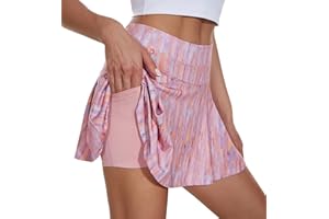 VUTRU Gonne da Tennis da Donna Gonna da Tennis a Vita Alta con Tasche Gonne da Corsa Gonna da Golf Sportiva con Pantaloni Interni Campus