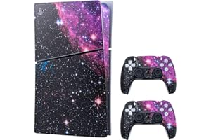 Mcbazel Vinyl Skin Sticker Protective Skin Cover Sticker for PS5 Slim Digital Edition - Galaxy
