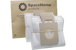 SpareHome® 5 Bolsas de alta filtración + 1 microfiltro compatible con aspiradores Nilfisk Power/Nilfisk Select
