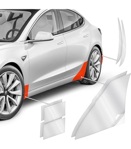 Tesla Model Y beschermfolie - set van 2, dorpels achter - PPF Paint Pr