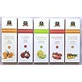 Aalaukik Solitaire Incense Sticks for Pooja Combo Pack of 5 - Mango, Litchi, Muskmelon, Strawberry, Pineapple (90 GMS x 5=450 GMS) | Approx 55 Sticks per Pouch