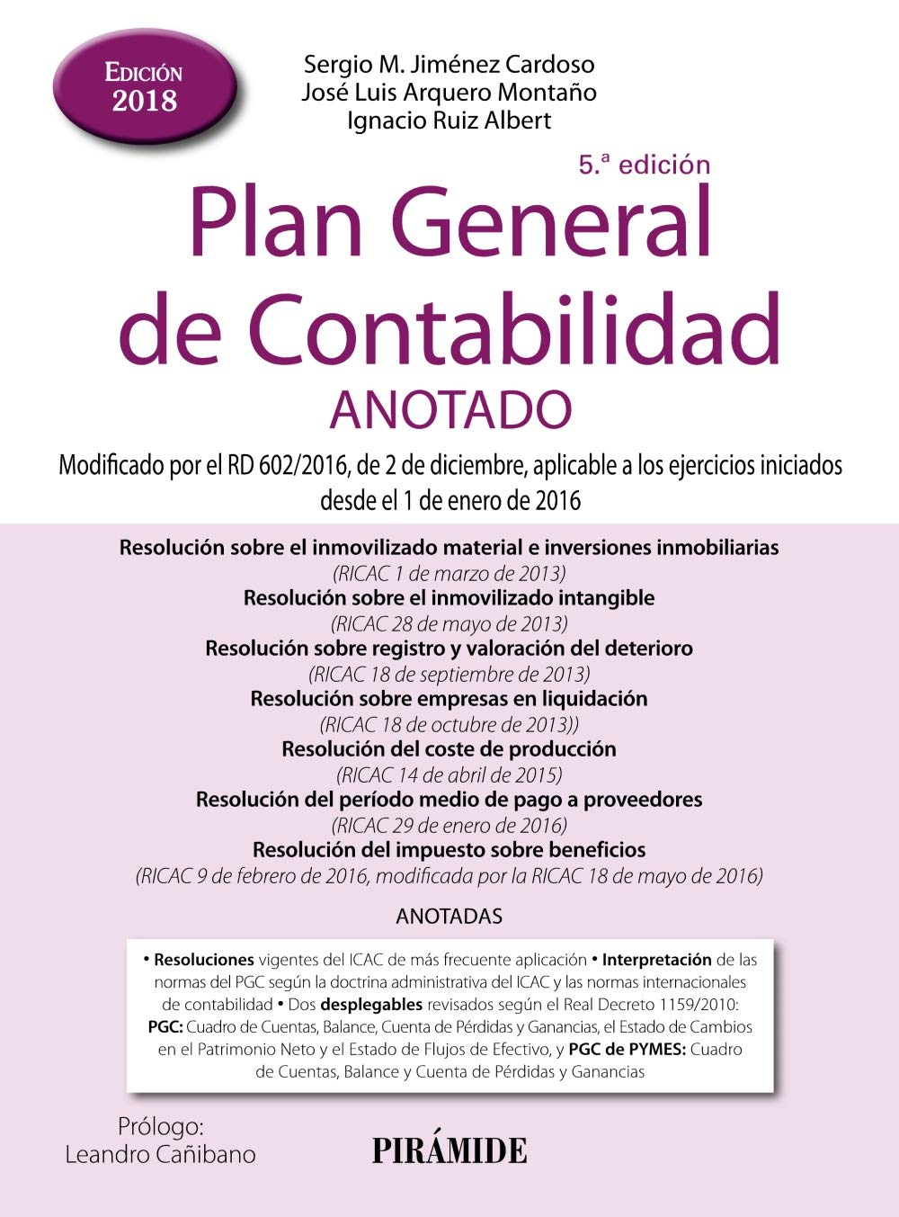 Plan General de Contabilidad ANOTADO: Modificado