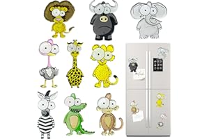 AHLMA 9 pièces Magnet Frigo Animaux Magnetique Aimant Frigo Decoratif Acrylique Aimants Tableau Magnétique pour la Maternelle, la Maison et la Salle de Classe