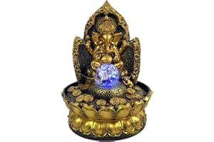SURPRIZON Buddha Statue Tabletop Fountain, Zen Fountain for Home, Office, Desk, Bedroom Decoration (Style 6)
