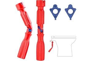 YqsIbth Toilet Seat Spanner Plumbing Tools, Toilet Seat Tightening Tool with 1 Replacement Heads, Universal Toilet Seat Installation Key for Removal Installation and Repair 10/13/17mm(1 Pack)