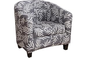 TOPCHANCES Housse de Fauteuil Cabriolet Imprime Motif géométrique Housse de canapé Relax Club Chaise de Baignoire Housse de Fauteuil Extensible Polyester (Housse de Chaise + Housse de Coussin, Y-8)