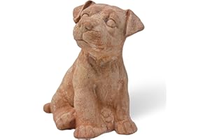 Toocook Cane in terracotta artigianale per arredo giardino - Decorazione casa - Ceramica resistente alle intemperie (Jack Russell)