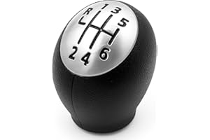NIMOVA 6 Speed Manuel Gear Lever Shift Stick Knob for Renault Master Megane Trafic Clio Laguna Vauxhall Vivaro Movano Nissan Primastar Interstar Dacia Duster 328650005R, 328650025R Chrome, Black