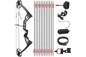 S F Jagdbereites Compoundbogen-Paket für Erwachsene, Zuggewicht 20–70 Pfund, Keine Bogenpresse erforderlich, Zuglänge 19–30 Zoll, Compoundbögen Zuggewicht einstellbar, Jagdbogen-Set für Anfänger
