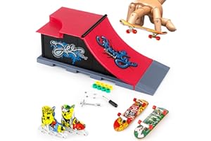 MOMSIV Juego de minimonopatín de Dedo con rampa y Otros Accesorios, C