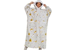 Alitifiy Hoodie Decke mit Ärmeln - Oversize Hoodie Decke Deckenpullover Sherpa Flauschig Sweatshirt Kuscheldecke Hoodie, Tragbare Decke Zum Anziehen als Geschenke für Damen Herren