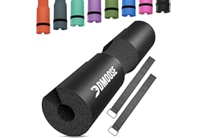 DMOOSE FITNESS DMoose Barbell Squat Pad Cuscino Bilanciere squat, pressione di sollievo da collo, spalle e supporto per la parte bassa della schiena, antiscivolo in schiuma EVA con cinghie