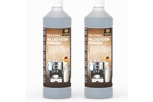 Coffeeano 2 x 750 ml środek do czyszczenia systemu mlecznego do ekspresów do kawy i ekspresów do kawy, 100 zastosowań, do Delonghi, Siemens, EQ Series, Jura, Krups, Bosch, Miele, Melitta, WMF i wielu