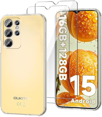 OUKITEL C1 Telefonos Moviles Libres Android 15, 16GB(4+12) + 128GB