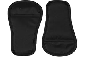 RIPEFUN Baby Pads Crotch Cover, 2 Pcs Baby Stroller Car Seat Strap Covers, Soft Car Seat Belt Pad, Car Seatbelt Cushion Universal Harness Pad for All Car Seats Pushchair, for Newborns, Infants, Kids (Black)