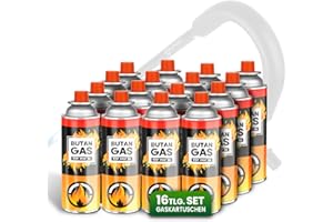 HEIMWERT Unkrautvernichter Unkraut Brenner Set -TESTURTEIL SEHR GUT- extrem leichtes und handliches Gas Abflammgerät für die einfache Unkraut Entfernung - Unkrautbrenner (16 Ersatzgaskartuschen)