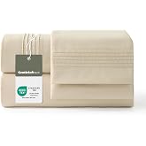 Bedsure Beige Microfiber Bedding Set - 180x200cm, 4 Pieces | 100% polyester microfiber, 30 cm deep pocket, 3M Scotchgard mois