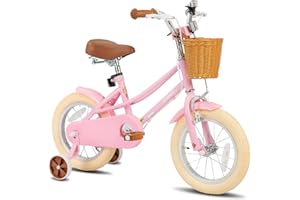STITCH 12/14/16/20 inch Kids Bike for 3-11 years Girls, 12/14/16 Girls Bike with Training Wheels & Basket, 20 inch with kickstand