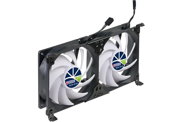 TITAN - 12 V DC IP55 vattentät dubbelrackmontering ventilation kylfläkt med timer och hastighetsregulator - TTC-SC22 (140 mm (V2+))