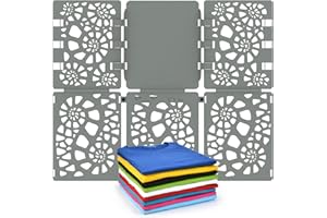 BoxLegend Clothes Folder V1-plus T Shirt Folder Durable Plastic Tshirt Organizer Easy and Fast Folding Board for Adult and Kids Grey