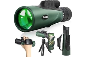 BOSSDUN Telescopio Monoculare Zoom, Telescopio Monoculare ad Alta Potenza per Smartphone con Treppiede, Monoculare HD per Adulti (GRAY)