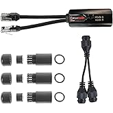 IPCamPower POE Combiner Splitter Adapter, Run 2 IP Cameras on 1 Cable, Works on all POE Switches, POE NVR and POE Cameras, Mo