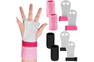 JSTHHTT 2 Ensembles de Manique Gym Enfant, Gants Protection Paumes, Gants Gym Enfant Manique Protection Paumes with Bracelets de Sport Bande