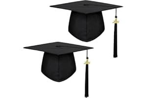 yumcute Graduation Cap Adult, Graduation Hat, University Degree with Tassel 2022 Academic High School Bachelor Cardboard Graduate Party Congratulations Adjustable - Black
