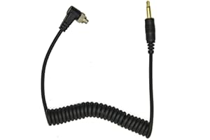 PROtastic 3.5mm to Male Flash PC Sync Coiled Cable, 30cm - 100cm Long