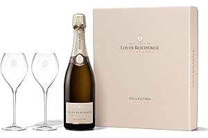 ‎LOUIS ROEDERER Louis Roederer Champagner Roederer Collection Genuss zu Zweit - Geschenkset 1 Flasche + 2 Gläser - Nachfolger Brut Premier Champagner (1 x 0.75 l)
