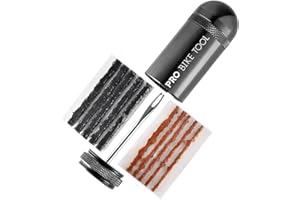 PRO BIKE TOOL Kit di riparazione pneumatici per biciclette senza camera d'aria - per pneumatici da mountain bike e bici da strada - Ripara una foratura o una foratura rapida - Kit di accessori incluso