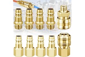 Benaton 10 Stück Euro Druckluftkupplung 1/4"BSP Schnellkupplung, Schnellkupplung Druckluft, 1/4 Npt Druckluftkupplung, Luftkompressor-Fittings Schnellanschluss mit Gewinde, Euro Druckluftkupplung
